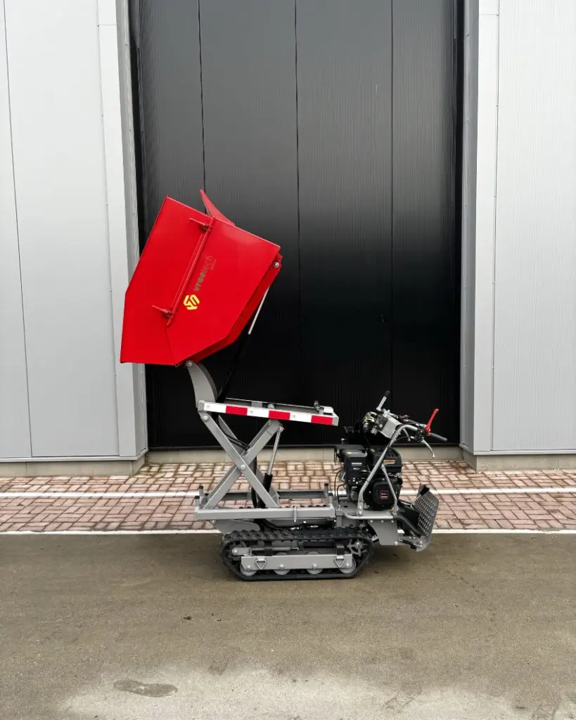 Alt= schaardumper op rupsen die te huur is bij vreetech verhuur